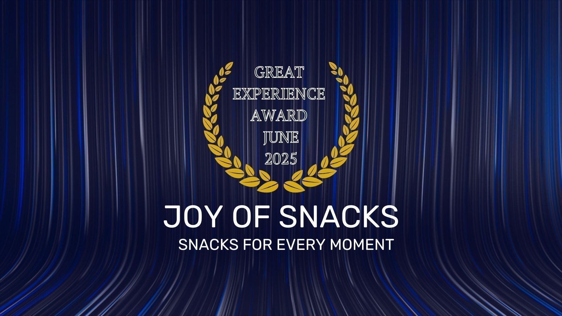 Joy of Snacks wins the Transformidy Great Experience Award for June 2025